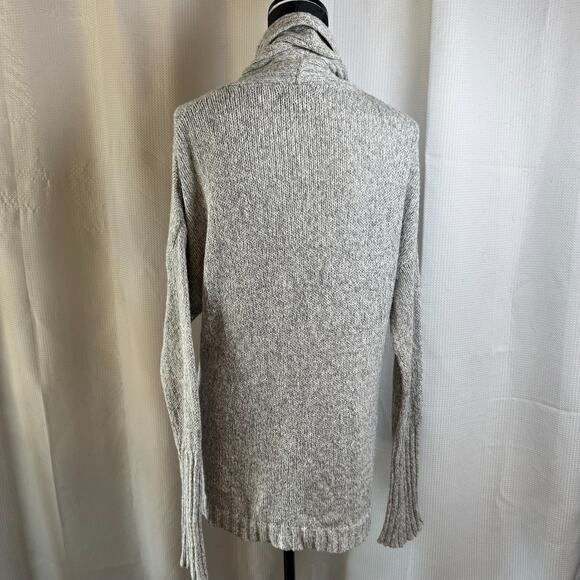 Eddie Bauer Sleepwear Open Front Beige Size XS/S Petite Cardigan Cozy Cowl Neck - Picture 8 of 8